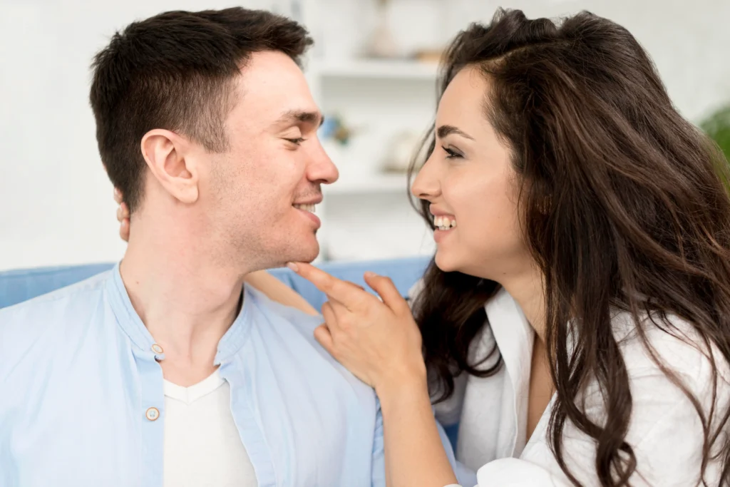 His Voice Softens or Changes Tone With You