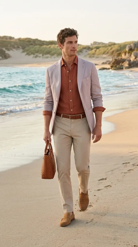 Earth-Tone Outfit with Suede Loafers